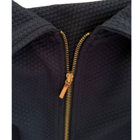 Beautiful Navy Dress with Folded Cowl Neck - Picture 10 of 10